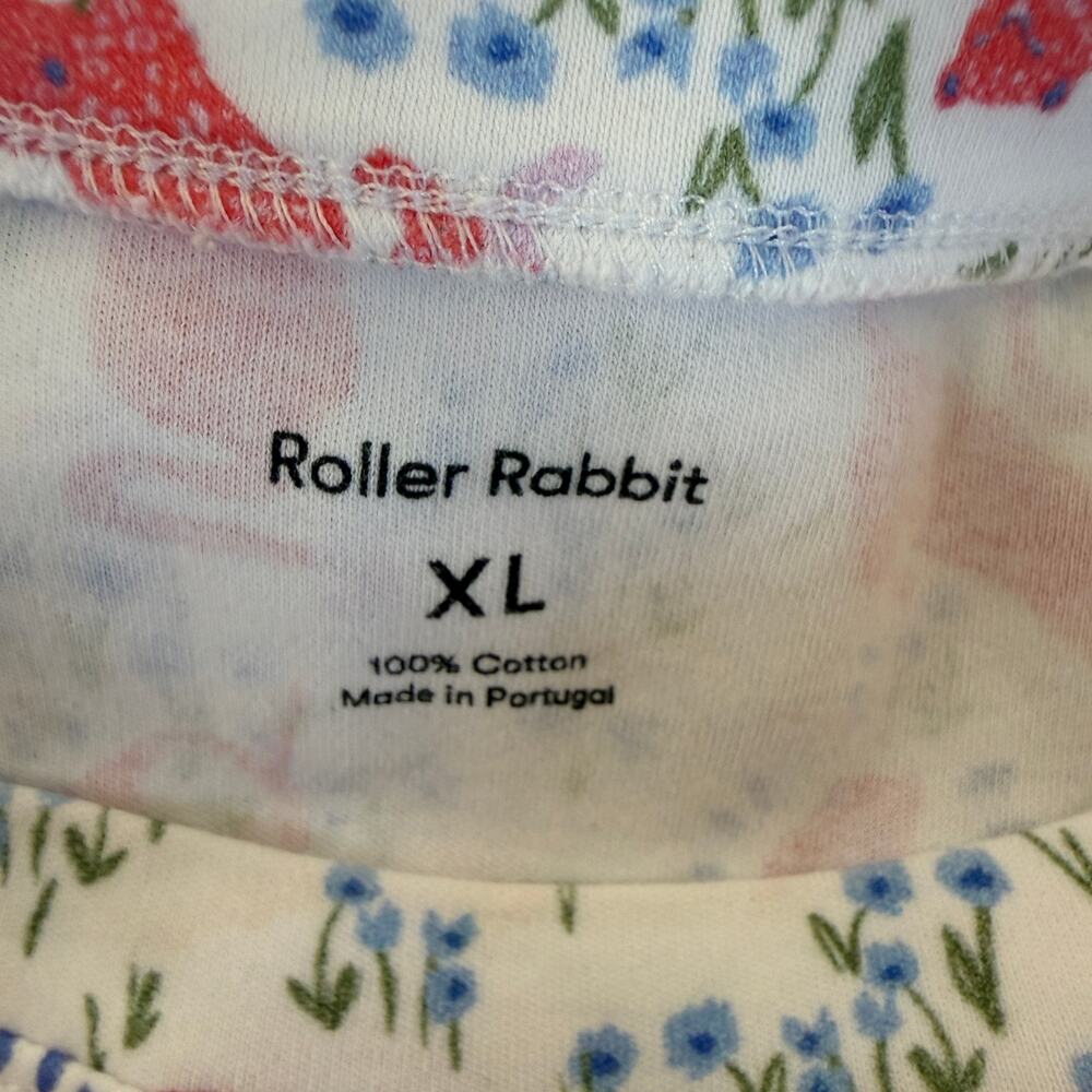 Roller Rabbit Pajama Set XL Cheetah Garden Cotton Tee Lounge Set - Picture 5 of 10